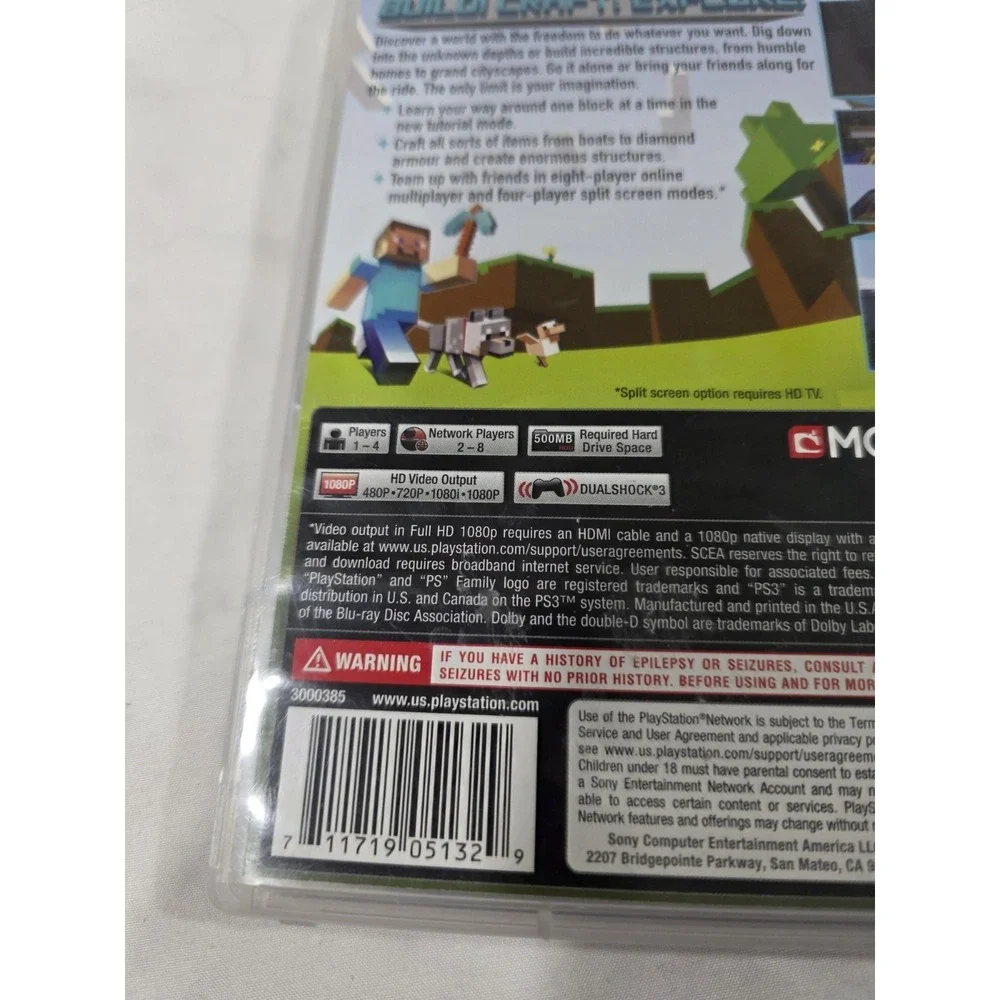 Minecraft PlayStation 3 Edition (Sony PS3, 2014)